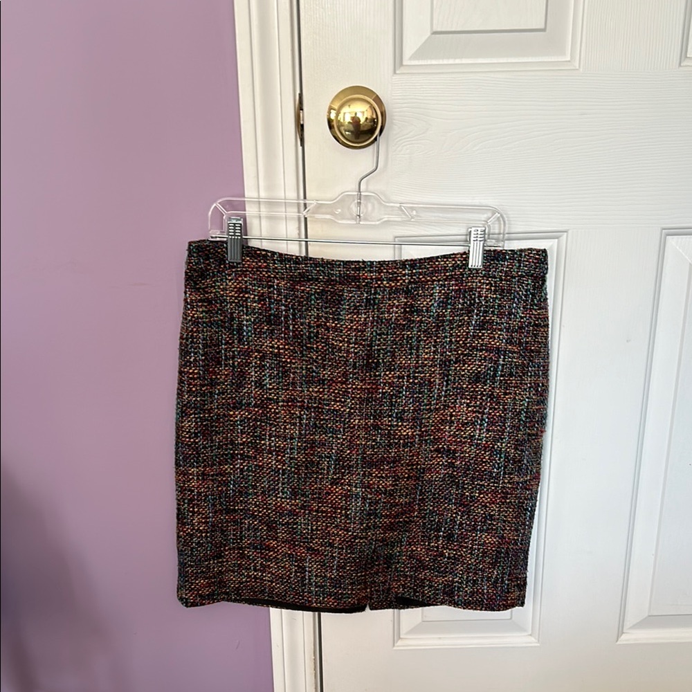 Multicolor Tweed Skirt